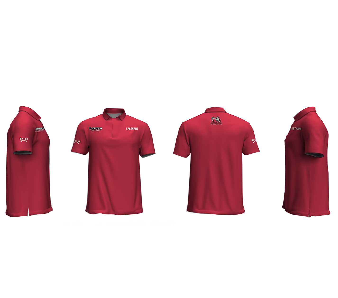 General McLane High School Red Men's Custom Polo
