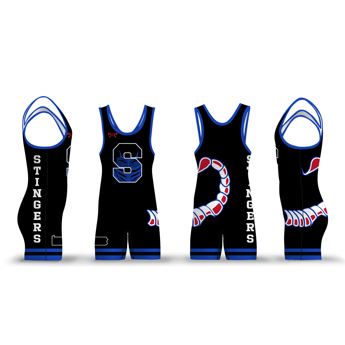 Scorpion Wrestling Club Black Men's Singlet 2025