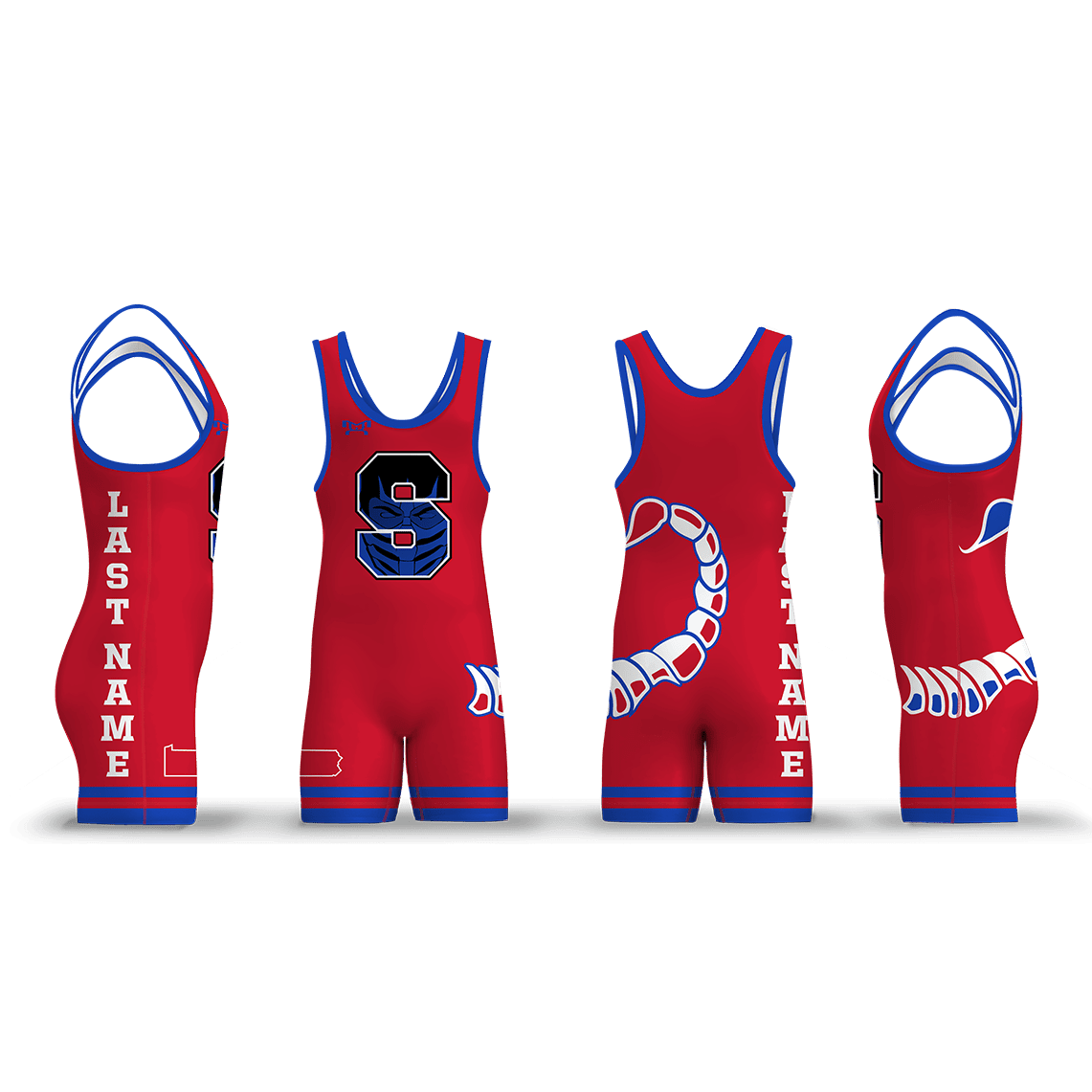 Scorpion Wrestling Club Red Men's Singlet 2025