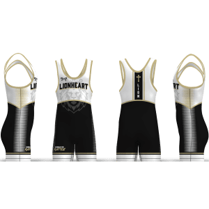 Lionheart Wrestling Club WHITE Men's Singlet