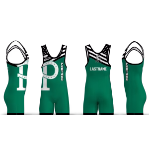 Portage Youth Wrestling USA Green Men's Singlet