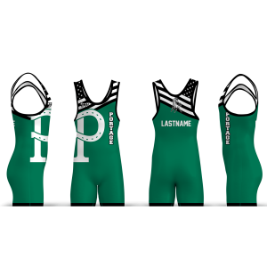 Portage Youth Wrestling USA Green Men's Singlet