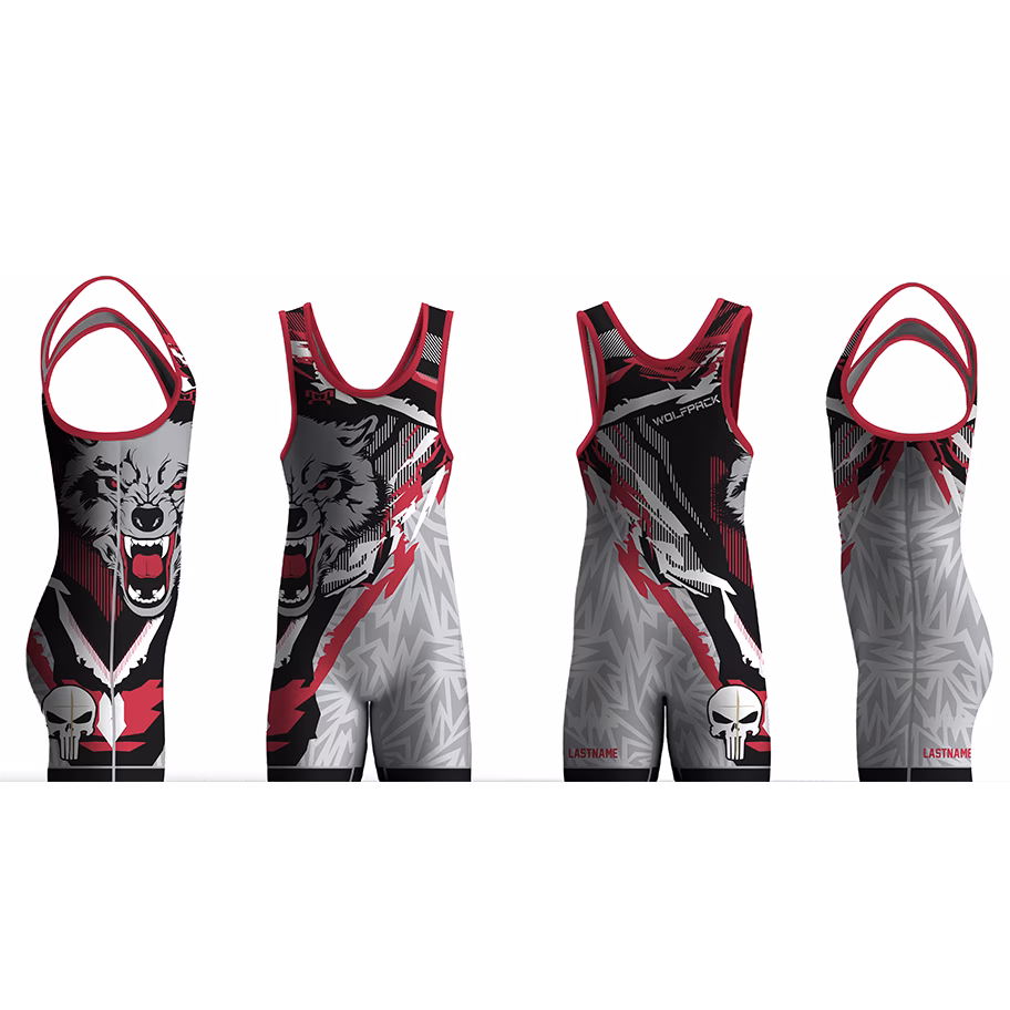 Wolfpack Wrestling Red Men's Singlet
