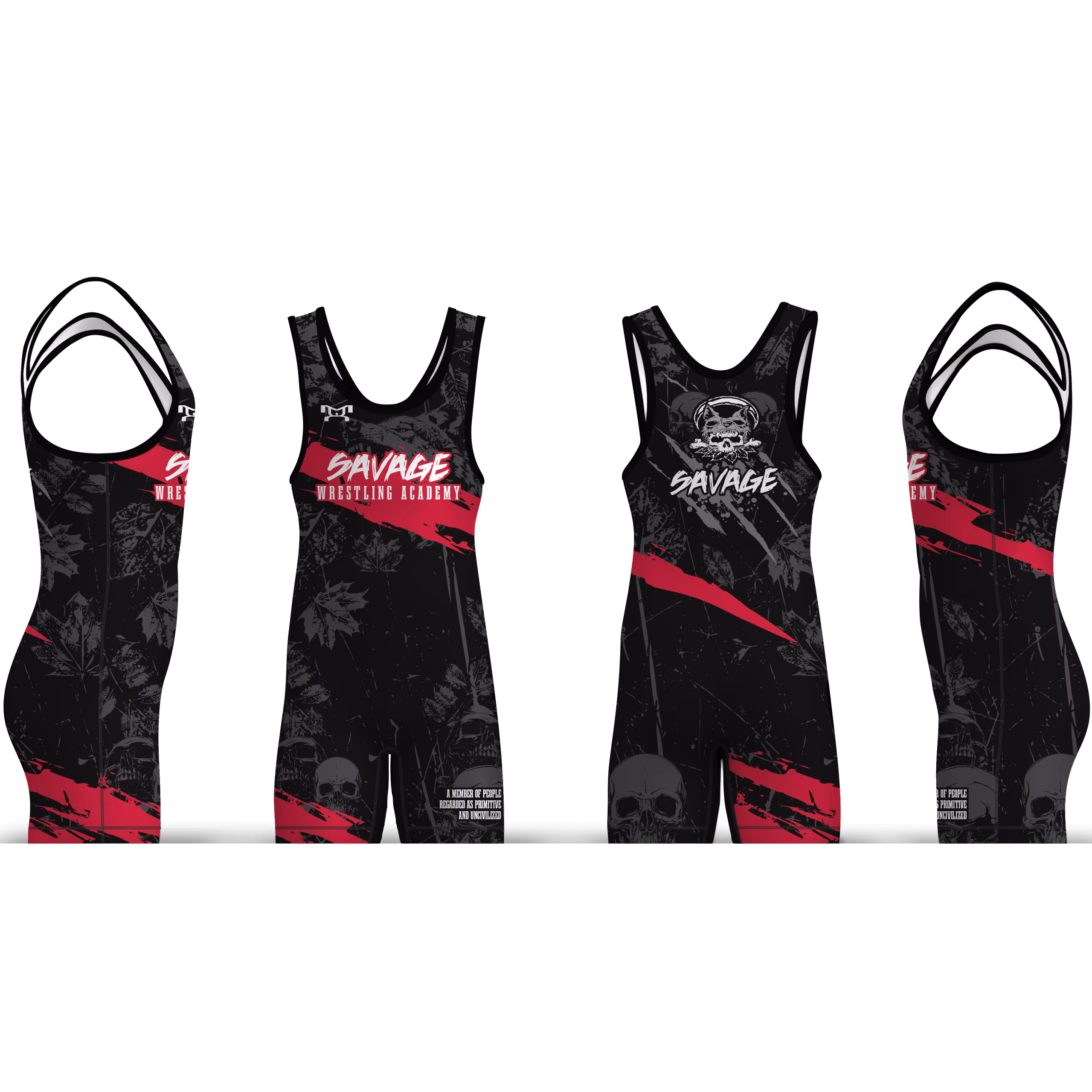 Savage Wrestling Club Red Men's Singlet