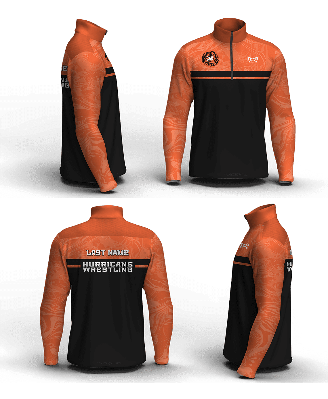 Wilmington High School Wrestling Men's Mid-Weight Custom Quarter Zip