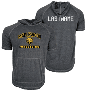 Maplewood Junior Wrestling Custom Heat Press Short Sleeve Hoodie T-Shirt