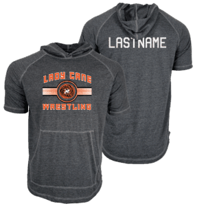 Wilmington High School Wrestling Custom Heat Press Short Sleeve Hoodie T-Shirt