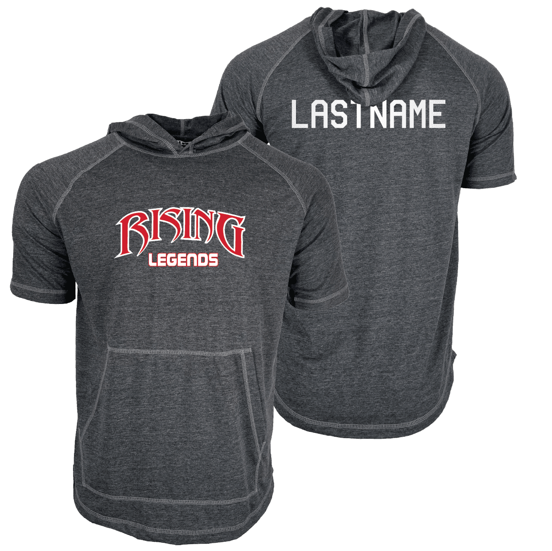 RISING LEGENDS WC Custom Heat Press Short Sleeve Hoodie T-Shirt
