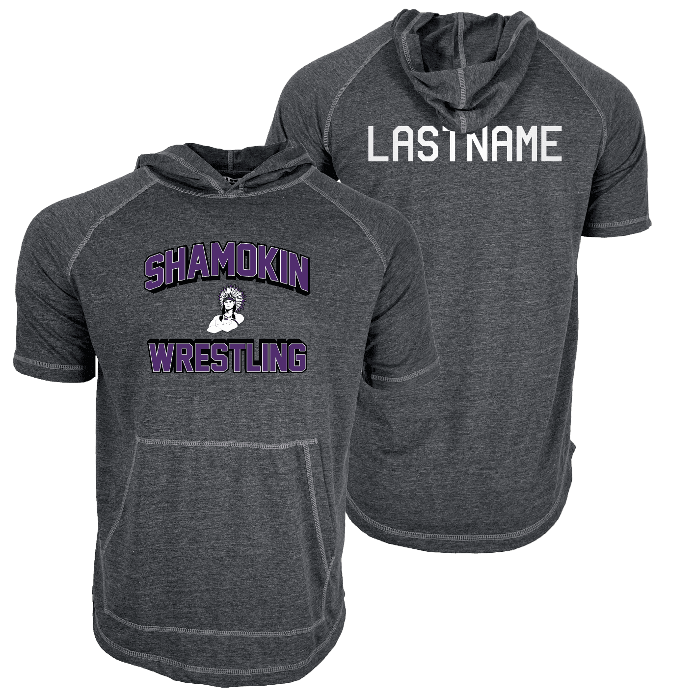 Shamokin Elementary Custom Heat Press Short Sleeve Hoodie T-Shirt