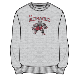 Inner City Custom Sublimated Decal Grey Crewneck 2025