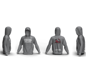 General McLane High School Grey Custom Unisex Sublimated Hoodie