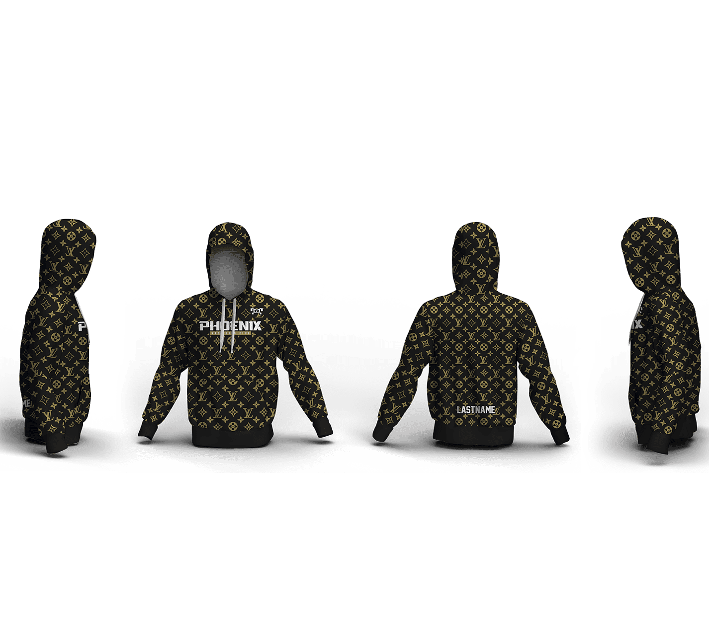 Phoenix Wrestling Club 2025 Black Custom Unisex Sublimated Hoodie