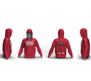 General McLane High School Red Custom Unisex Sublimated Hoodie