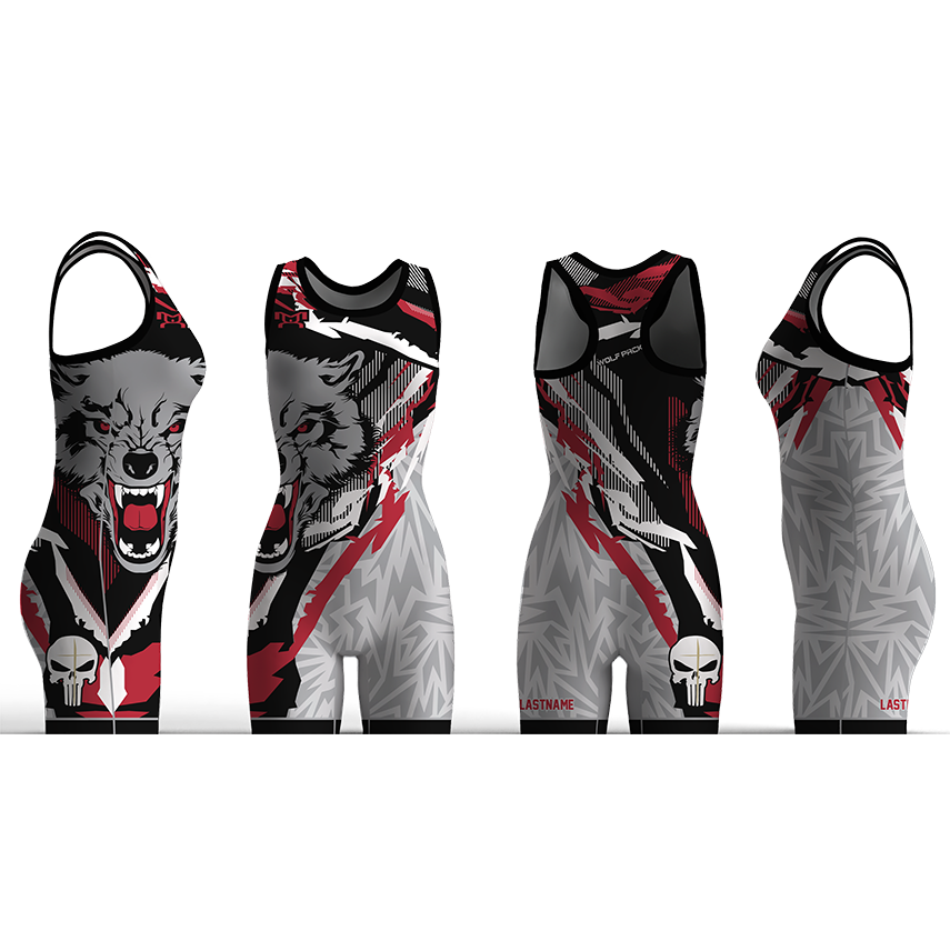 Wolfpack Wrestling Red Women's Racerback Singlet