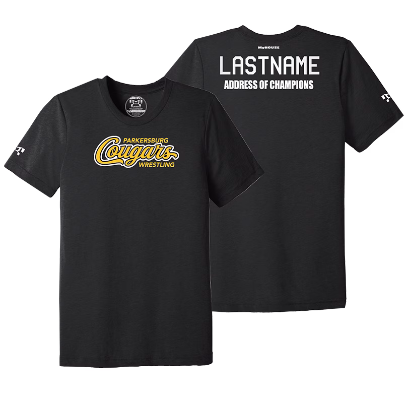 Parkersburg Youth Wrestling Black Address Of Champions Heat Press T Shirt 2026