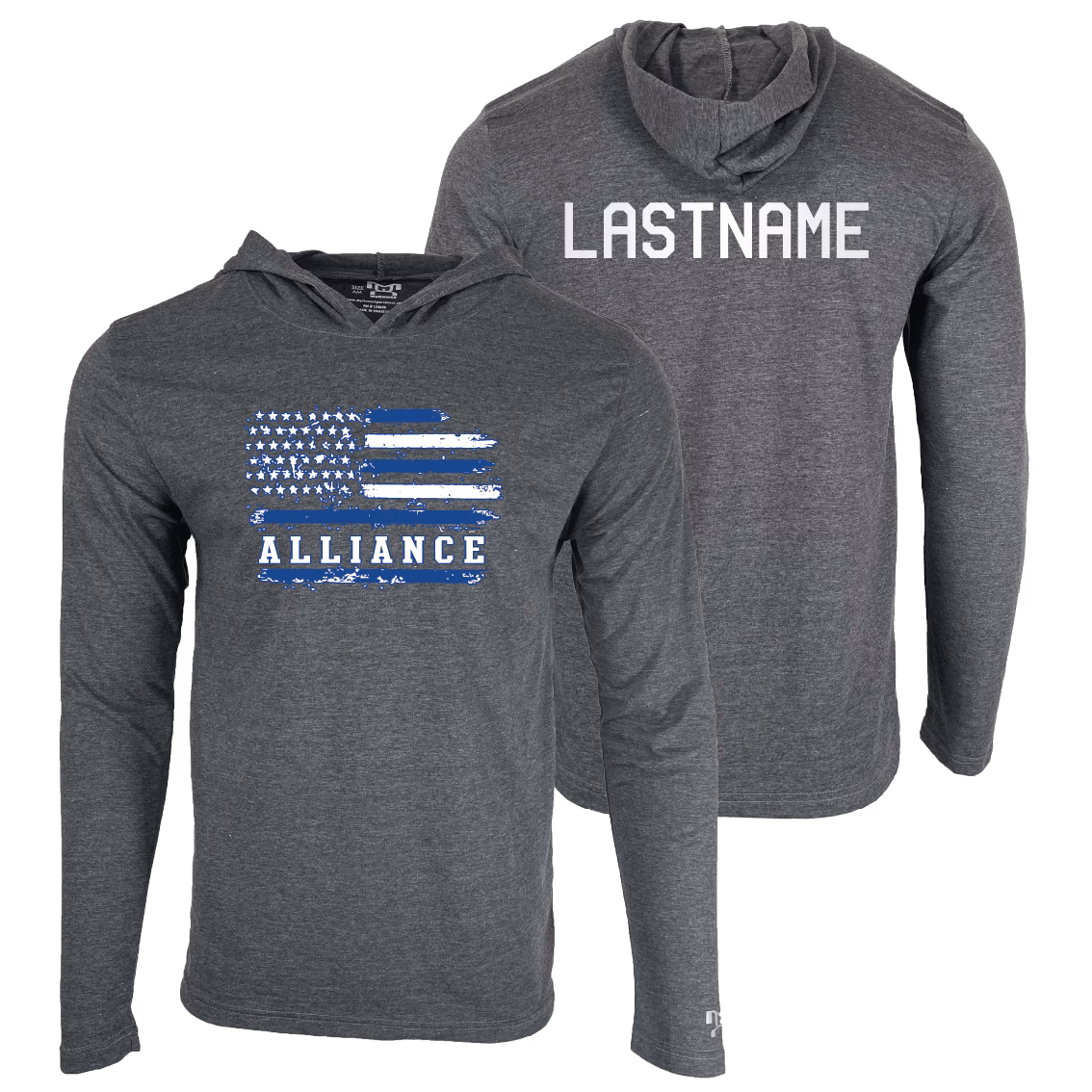 Alliance Wrestling Club Custom Heat Press Long Sleeve Hoodie T-Shirt