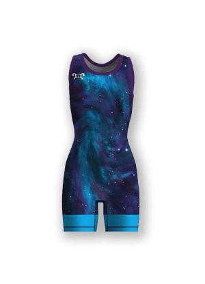 Women's Blue Galaxy Racerback Singlet