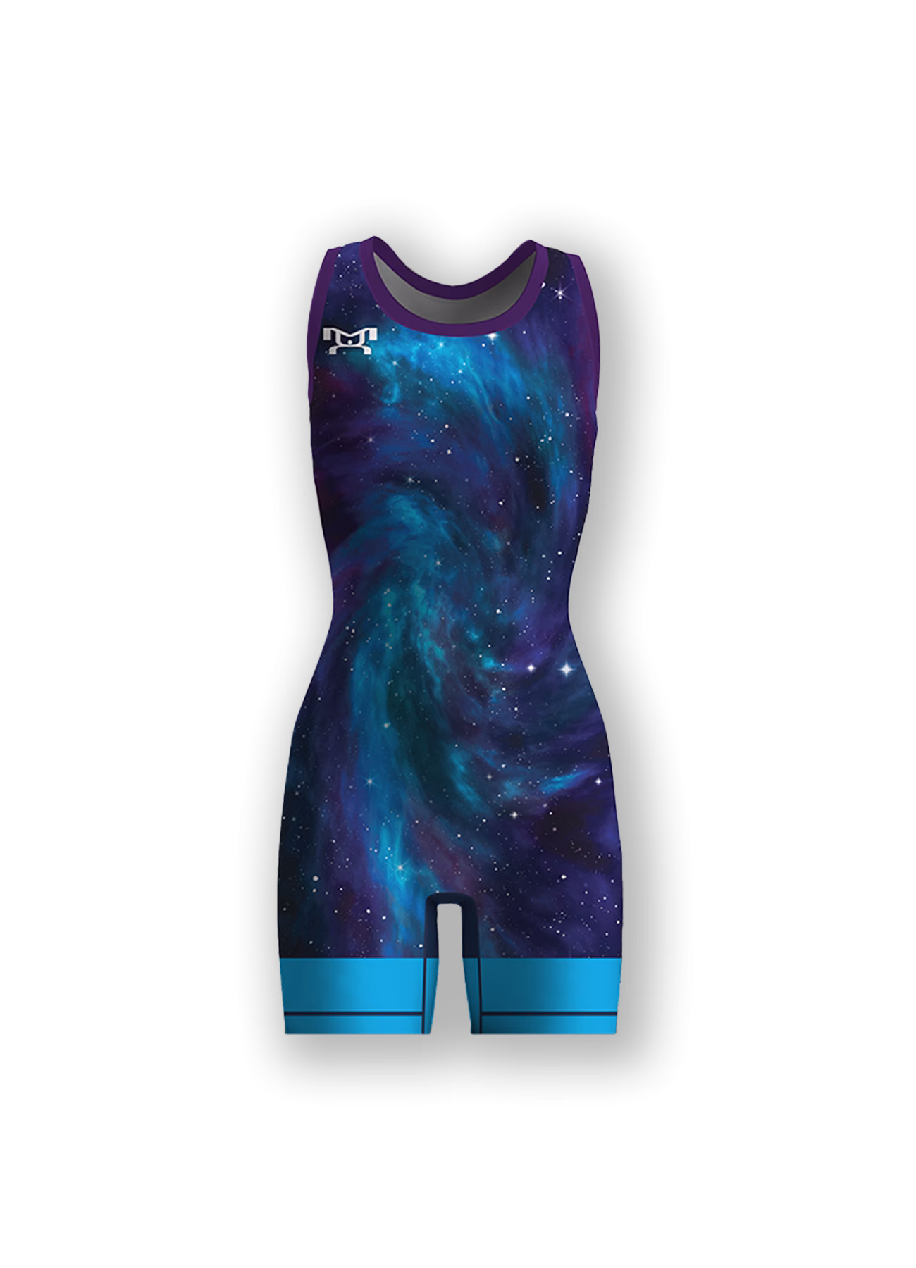 Women's Blue Galaxy Racerback Singlet