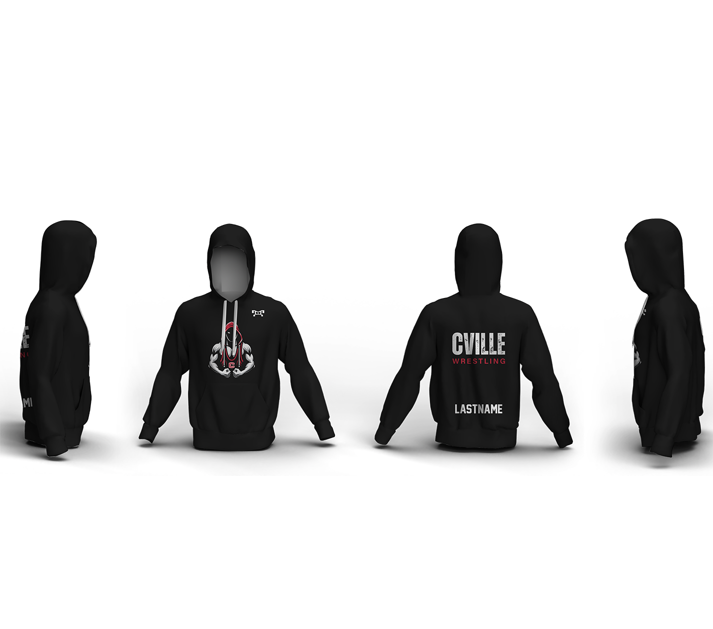 Red raiders wrestling club Black Custom Unisex Sublimated Hoodie 2026
