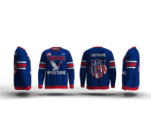 AAU International Blue Elite Sublimated Crewneck