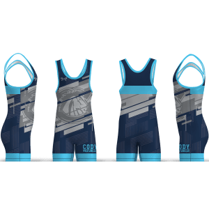 Cody Broncs Wrestling Blue Men's Singlet