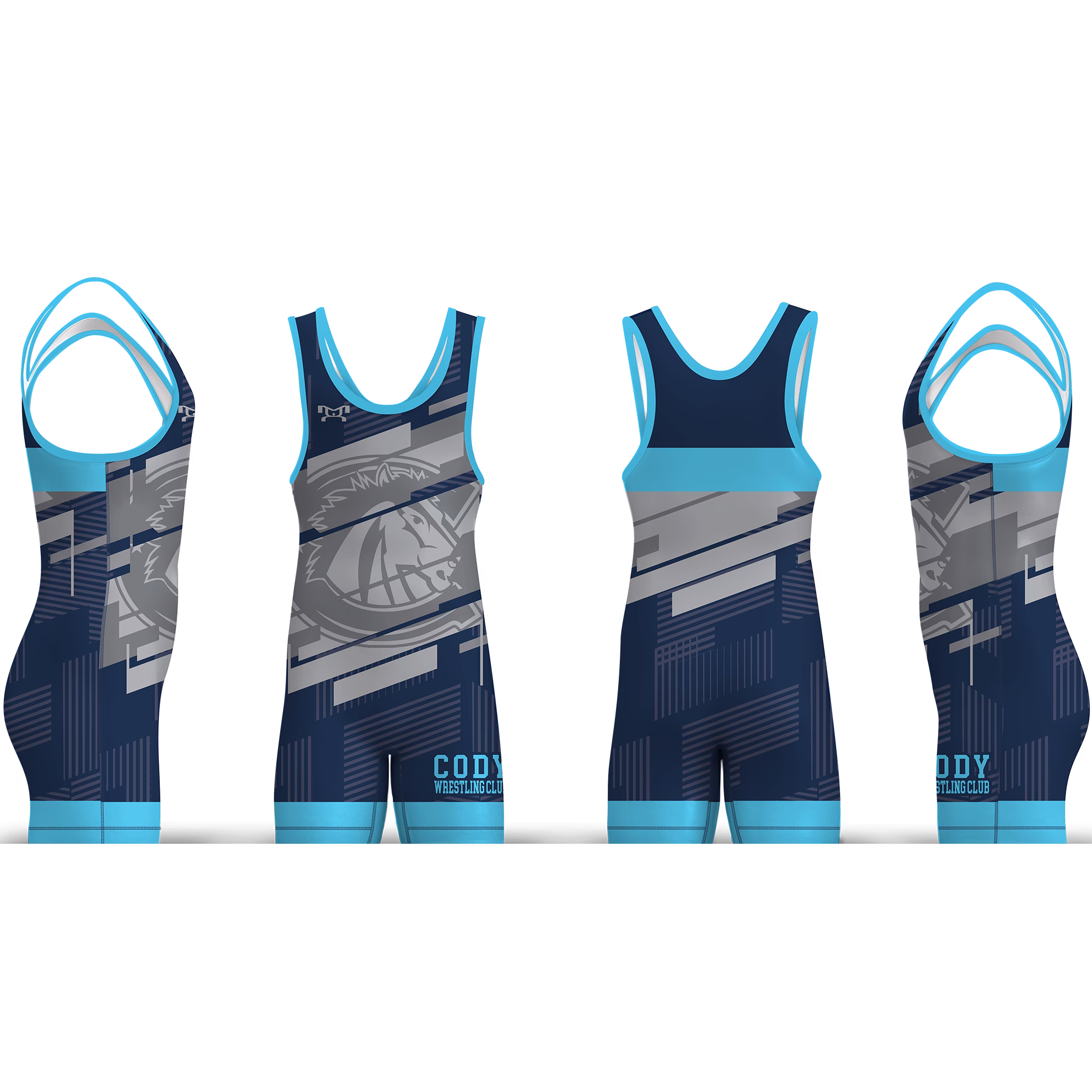 Cody Broncs Wrestling Blue Men's Singlet