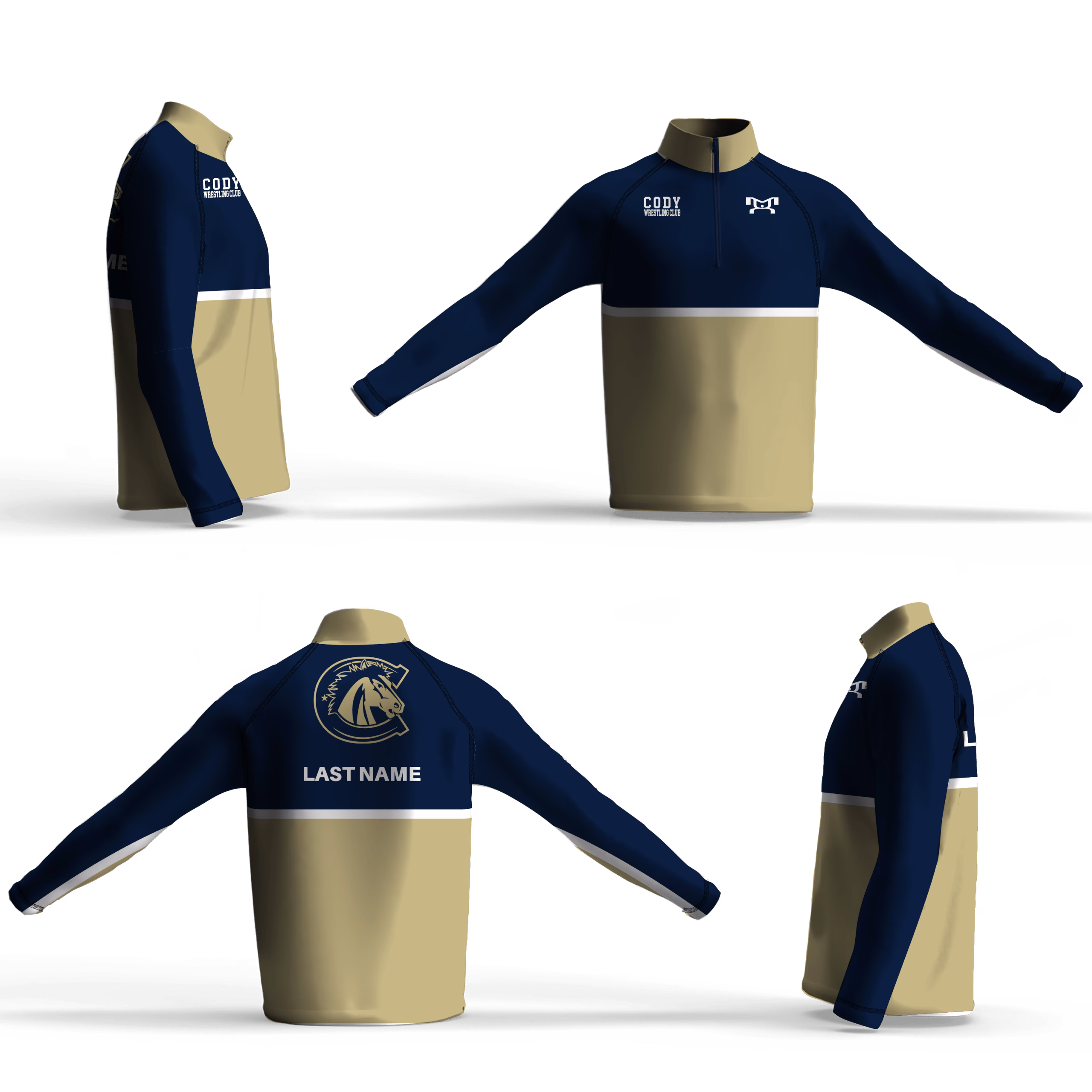 Cody Broncs Wrestling Intrepid Quarter Zip