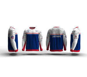 AAU International White Elite Sublimated Crewneck