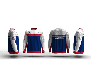 AAU International White Elite Sublimated Crewneck