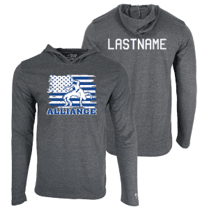 Alliance Wrestling Club Custom Heat Press Long Sleeve Hoodie T-Shirt