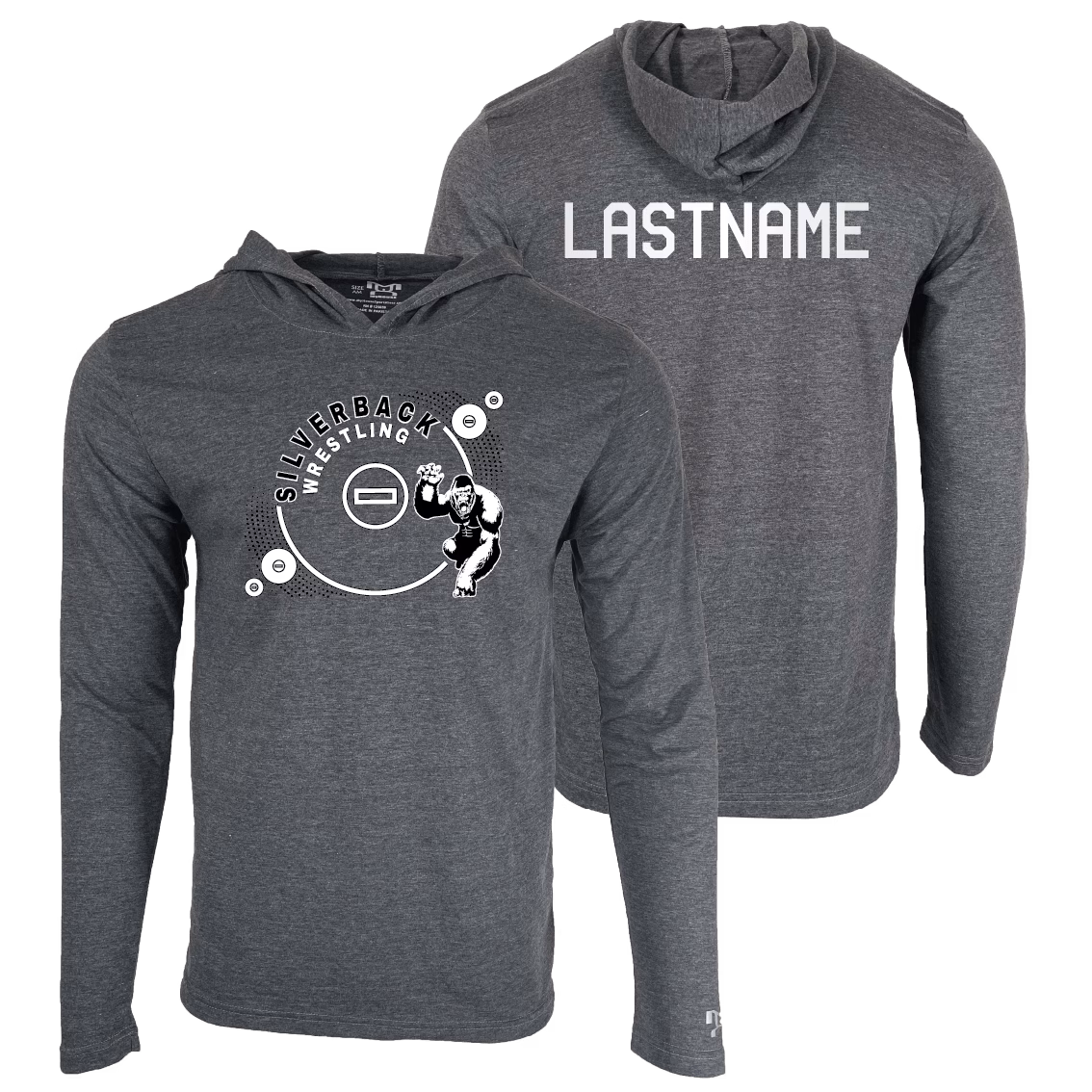 Silverback Wrestling Custom Heat Press Long Sleeve Hoodie T-Shirt