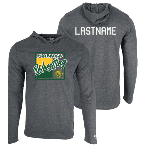 Florence Youth Wrestling Custom Heat Press Long Sleeve Hoodie T-Shirt