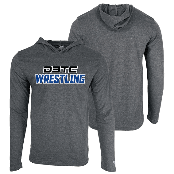 CONTEST D3TC Dark Grey Poly Decal Long Sleeve Hoodie Shirt