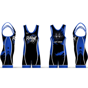 Raleigh Area Wrestling Blue Wolf Men's Singlet 2026
