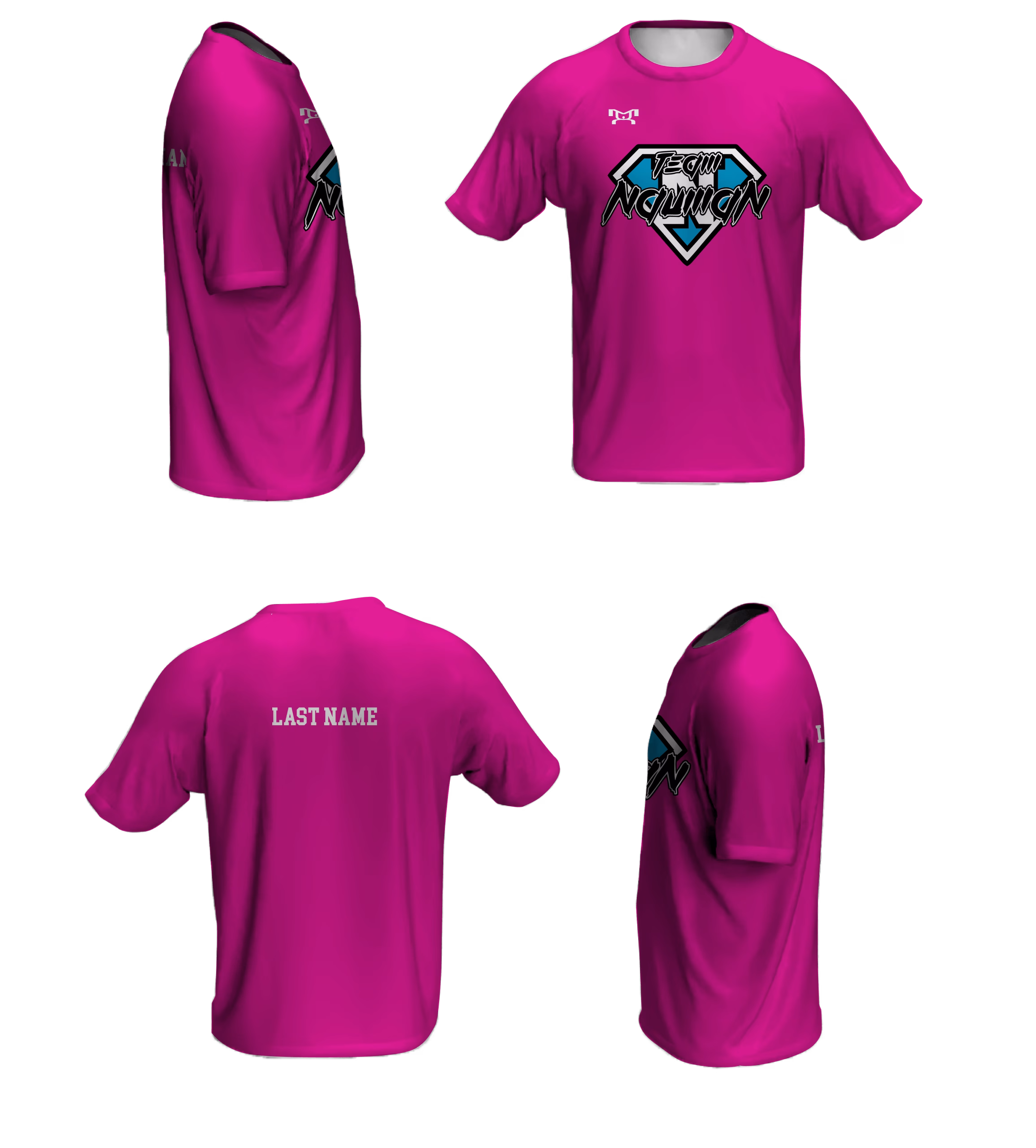 Team Nauman Pink Loose Short Sleeve Dri-Fit