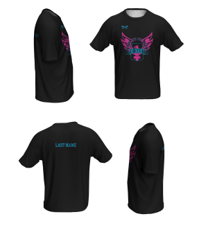 Team Nauman Black Loose Short Sleeve Dri-Fit