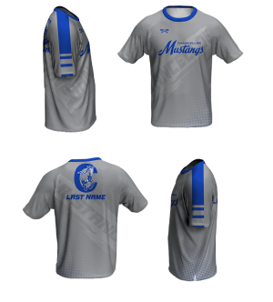 Chancellor MS Mustangs Grey Loose Short Sleeve Dri-Fit