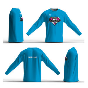 Team Nauman Blue Loose Long Sleeve Dri-Fit