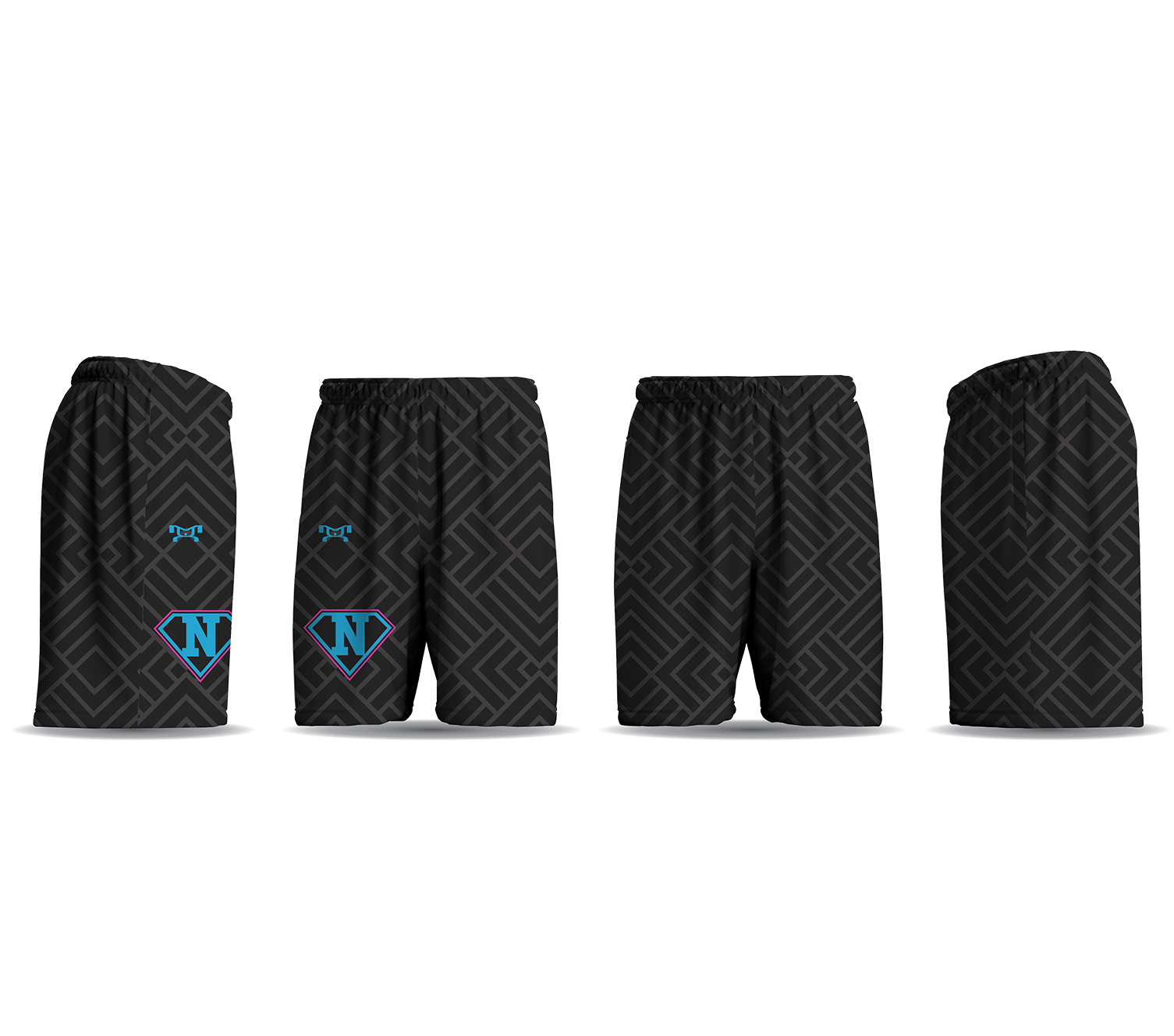 Team Nauman Black Evolve Mesh Short