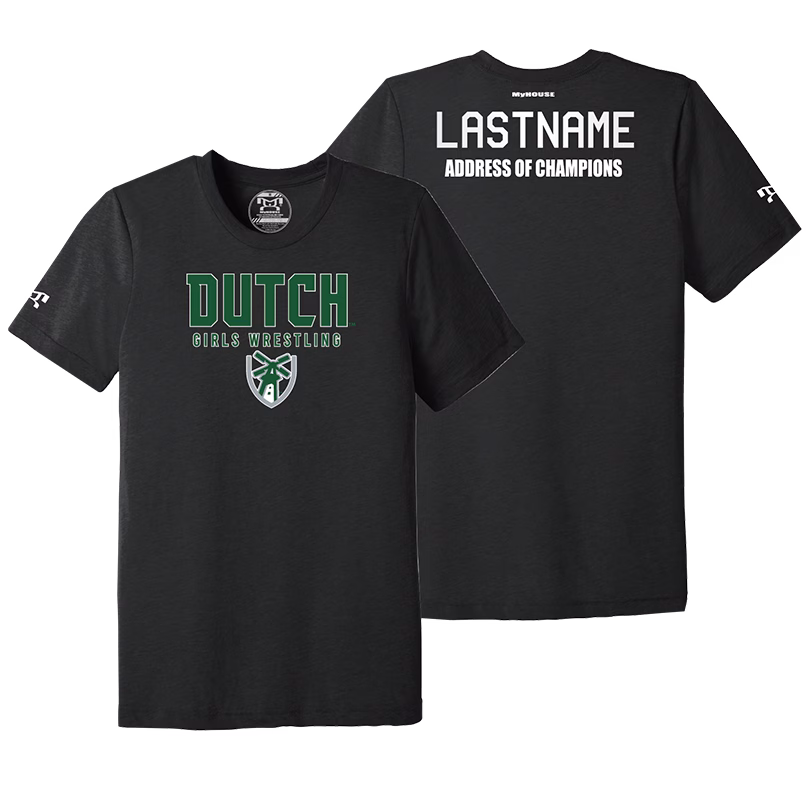 Pella Community School Black Address Of Champions Heat Press T Shirt