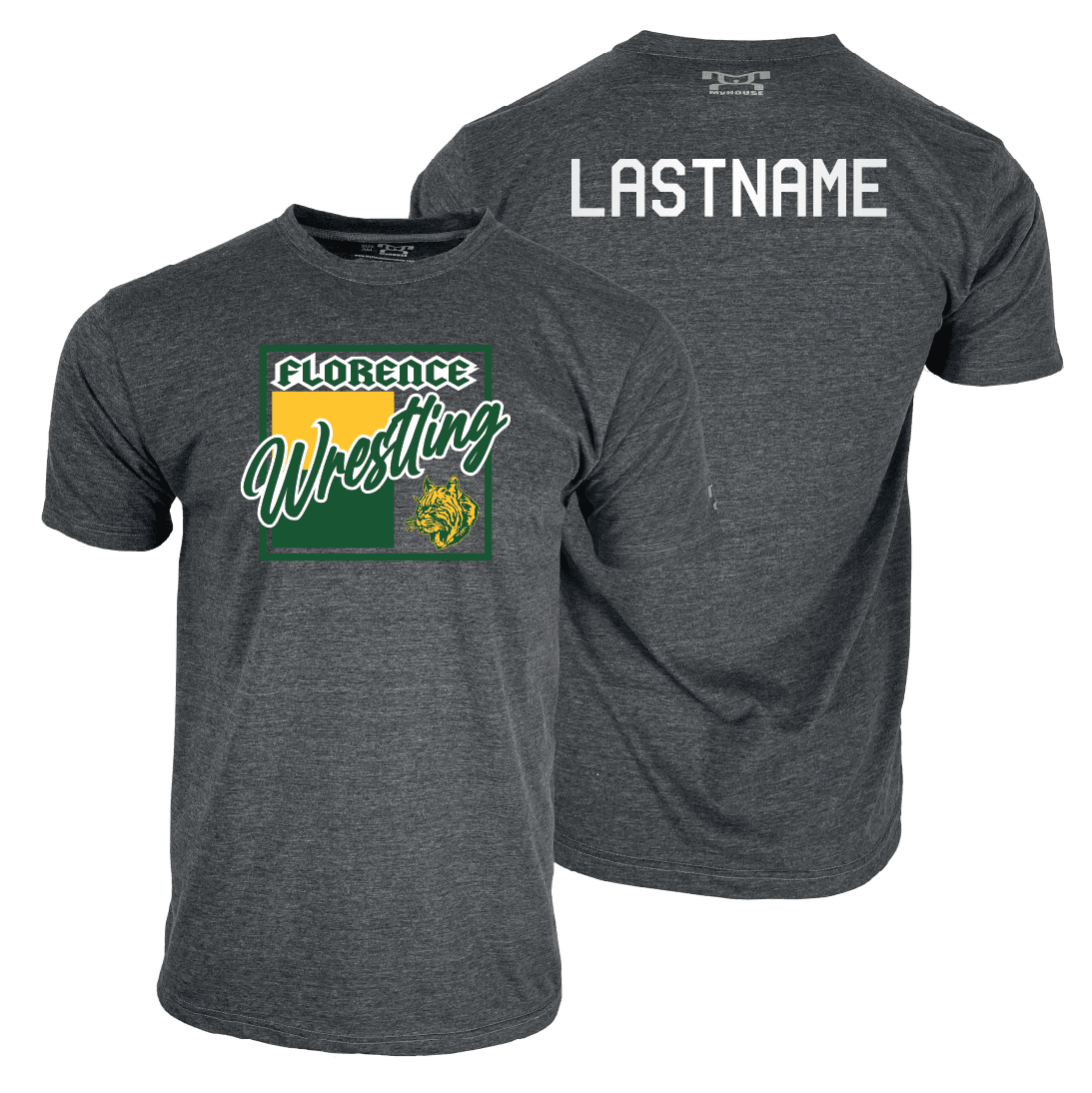 Florence Youth Wrestling Custom Heat Press Short Sleeve T-Shirt