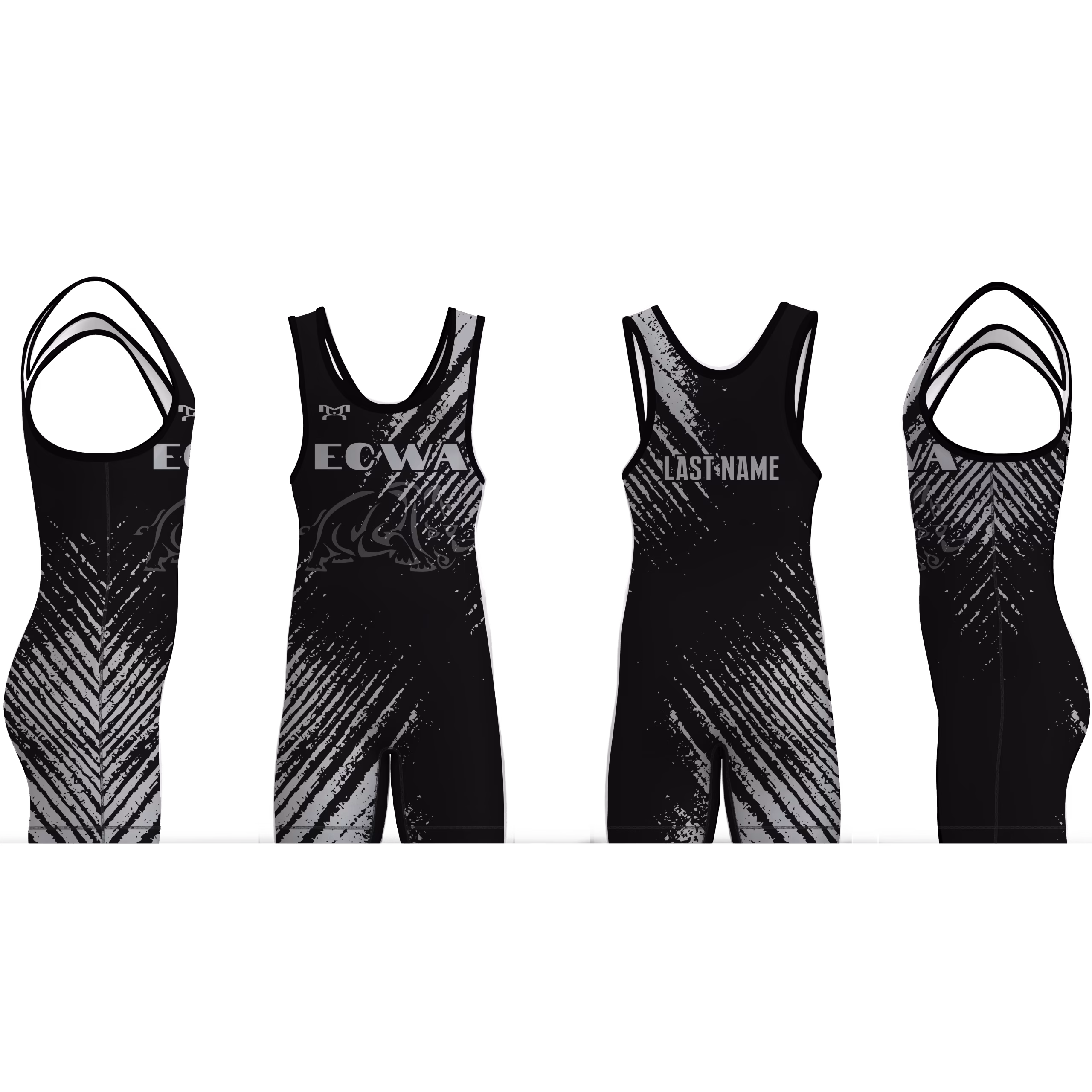 Eastern Carolina Wrestling Academy Black Men's Singlet