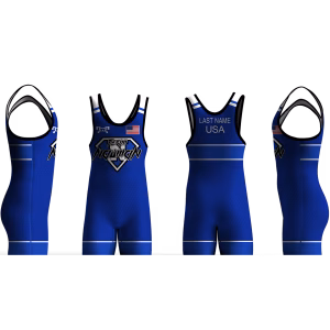 Team Nauman Diamond Blue Freestyle Men's Singlet