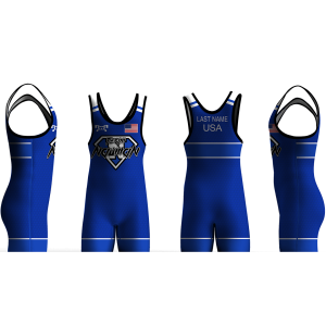 Team Nauman Diamond Blue Freestyle Men's Singlet