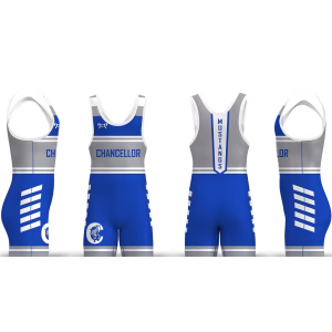 Chancellor MS Mustangs Blue Men's Singlet
