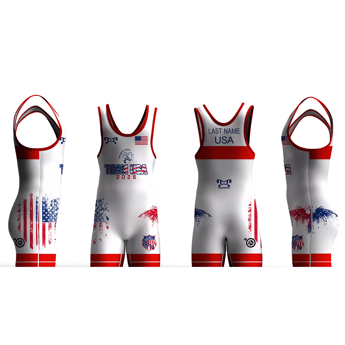AAU International White Men's Singlet