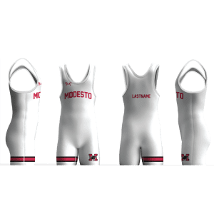 Modesto High School Men's White Championship Singlet