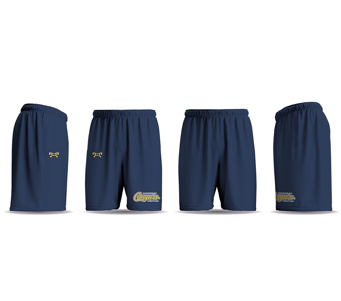 Parkersburg Youth Wrestling Navy Evolve Mesh Short 2026
