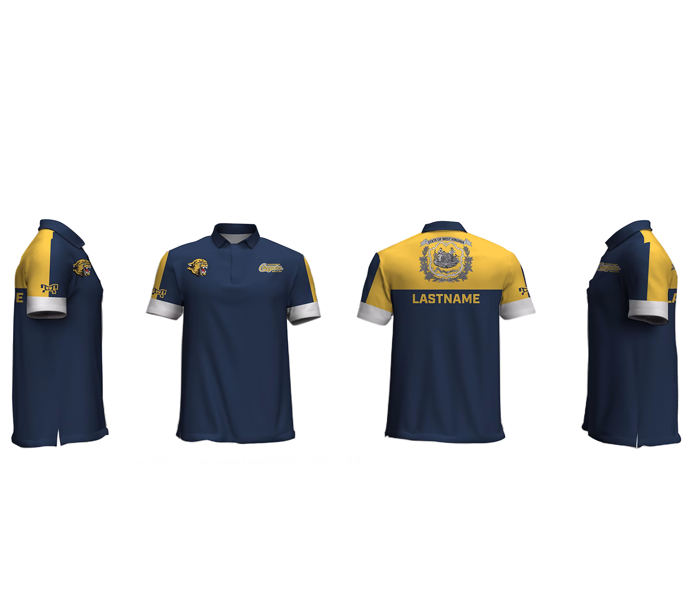 Parkersburg Youth Wrestling Navy Men's Custom Polo 2026
