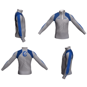 Chancellor MS Mustangs Grey Men's Light-Weight Custom Quarter Zip